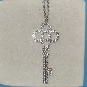 Touchstone Crystal Key To Happyness Pendant Necklace